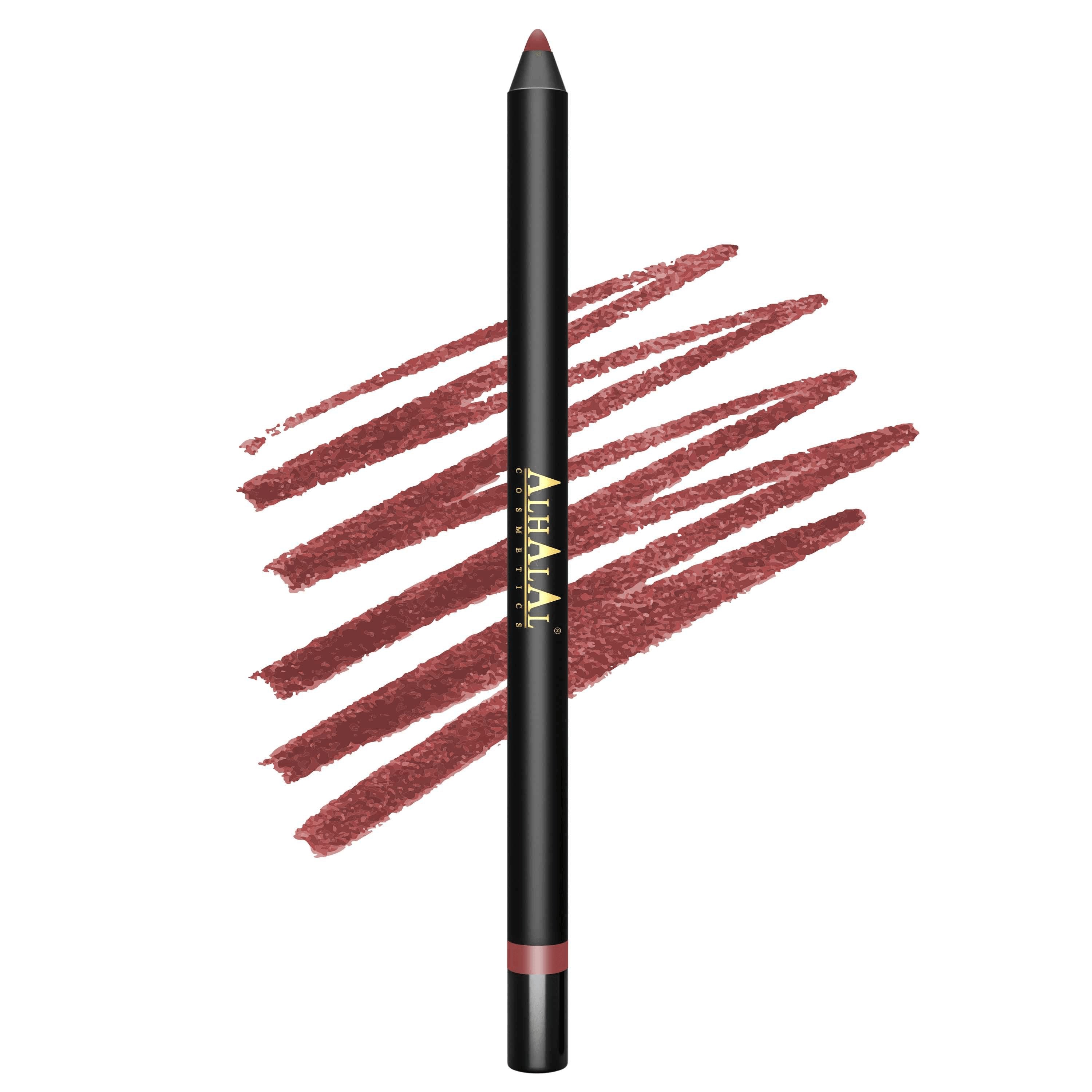 Rode vloeibare lipstick met applicator in transparante huls van halal lip potlood collectie