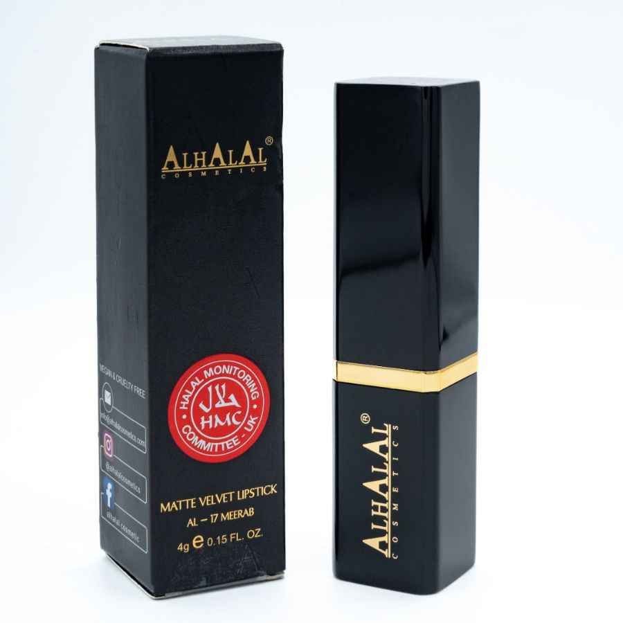 Alhalal cosmetics matte velvet lippenstift in zwarte verpakkingen voor donkere lippen DONKERE LIPPENSTIFT