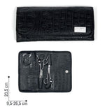 Étui Sibel Case 2 Noir en Croco Mat pour 2 Ciseaux afbeelding 1