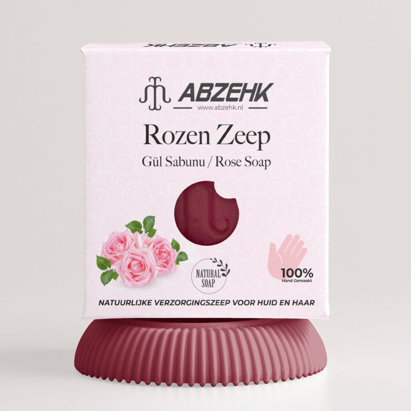 Abzehk Bio natuurlijk Handzeep Blokzeep Rozen zeep 125gr kopen in Nederland