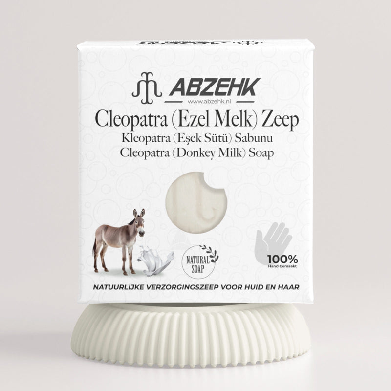 Abzehk Bio natuurlijk Handzeep Blokzeep Cleopatra Ezel Melk (donkey Milk) zeep 125gr kopen in Nederland