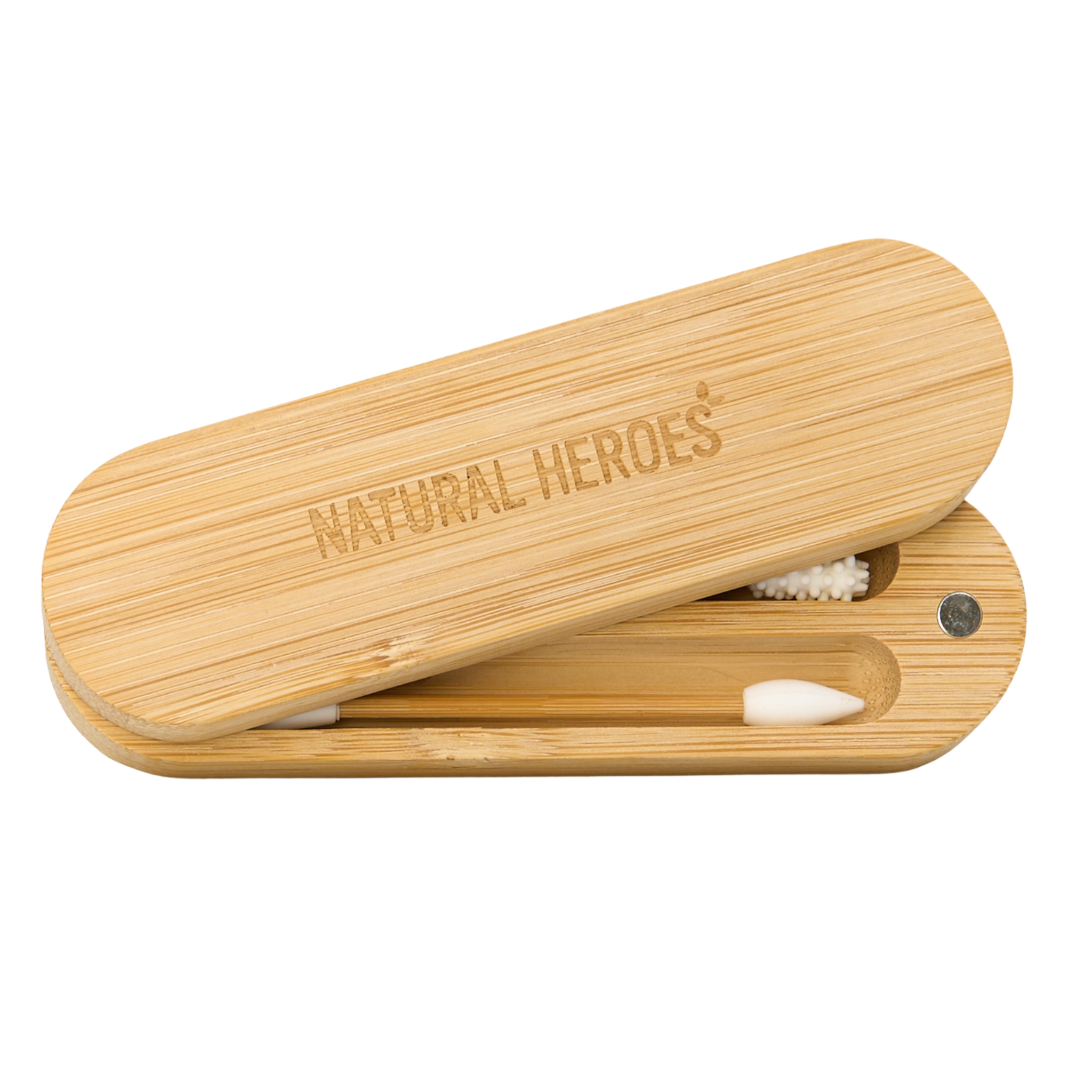 Conjunto de Cotonete Reutilizável (Bambu)