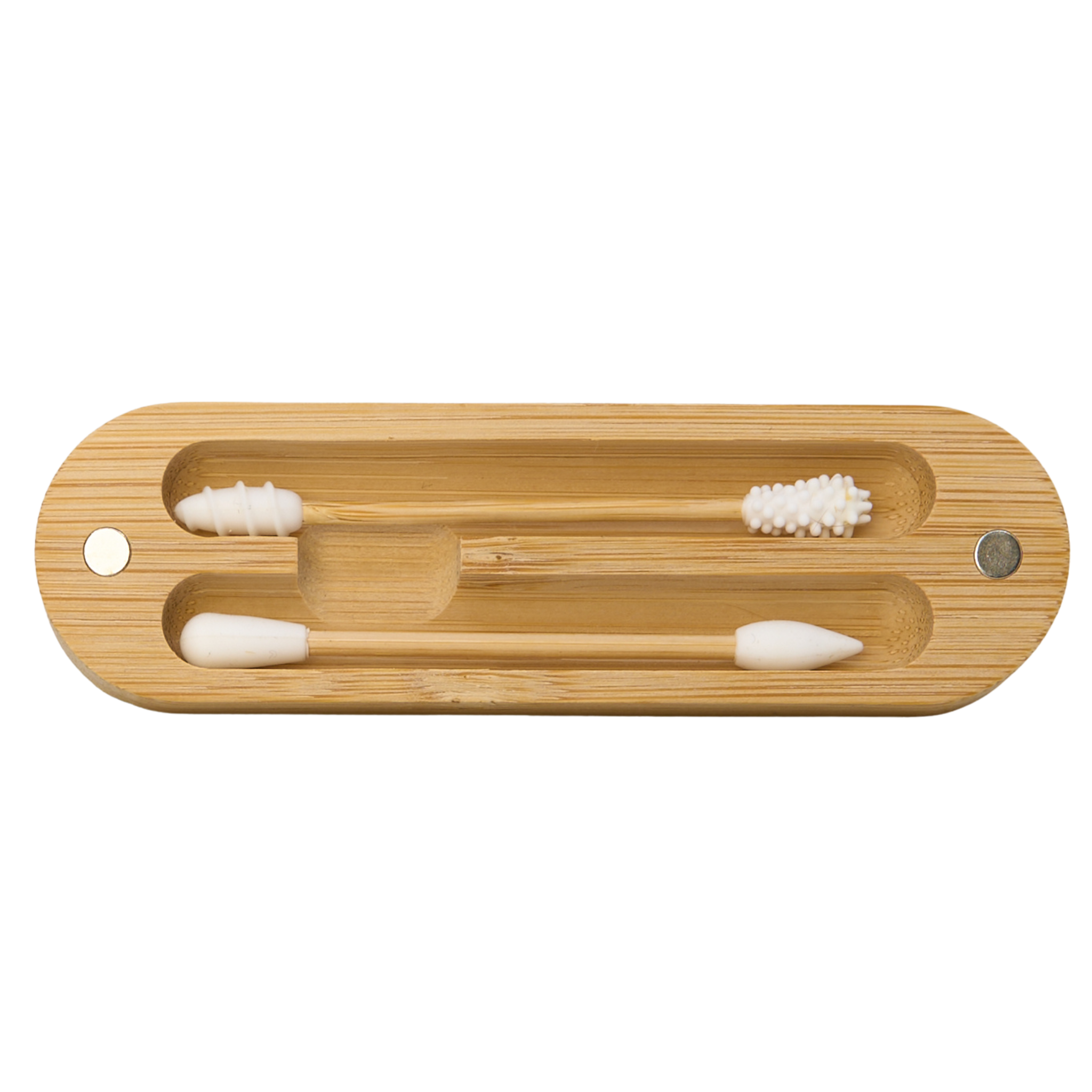 Conjunto de Cotonete Reutilizável (Bambu)