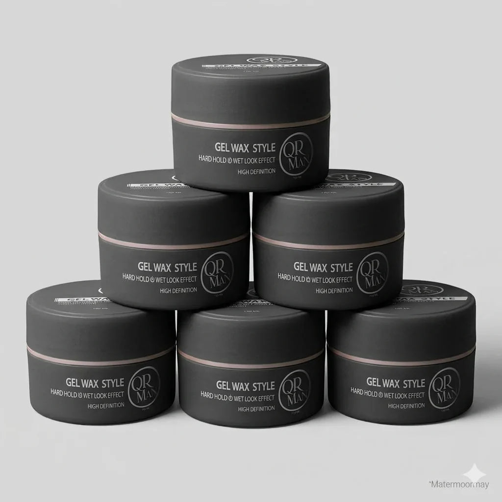 QR MAN Haarstyling gray gel wax 6x150ml