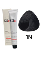 KIS N1 - Schwarz KeraCream Color Haarfarbe 100 ml. afbeelding 1