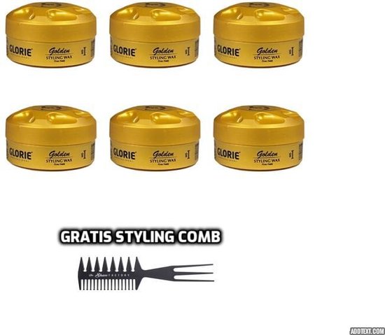 Glorie Professionellt Vax Golden Million Flexibel Styling Gel med Gratis Stylingkam 6 x150 ml kopen in Nederland