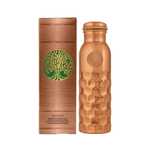 100 % BOUTEILLE D'EAU EN CUIVRE PUR DIAMONDS | QUALITÉ PREMIUM | FAIT MAIN ET UNIQUE | 950 ML | 350 G 1