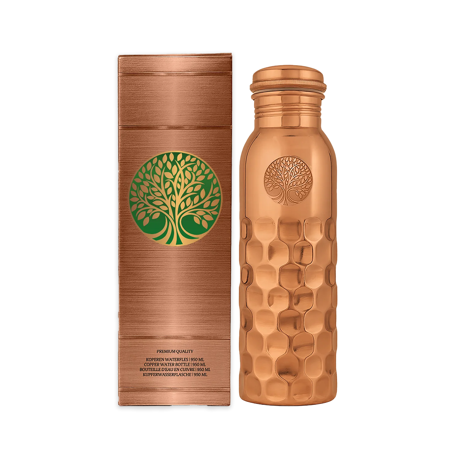 100 % REINE KUPFER-WASSERFLASCHE