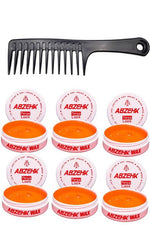Abzehk Rood Mega Look Hair Styling Wax 6 Stuks + Gratis Styling Kam afbeelding 1