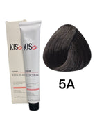 Coloration capillaire KIS 5A Brun cendré clair KeraCream Color Coloration capillaire 100ml. afbeelding 1