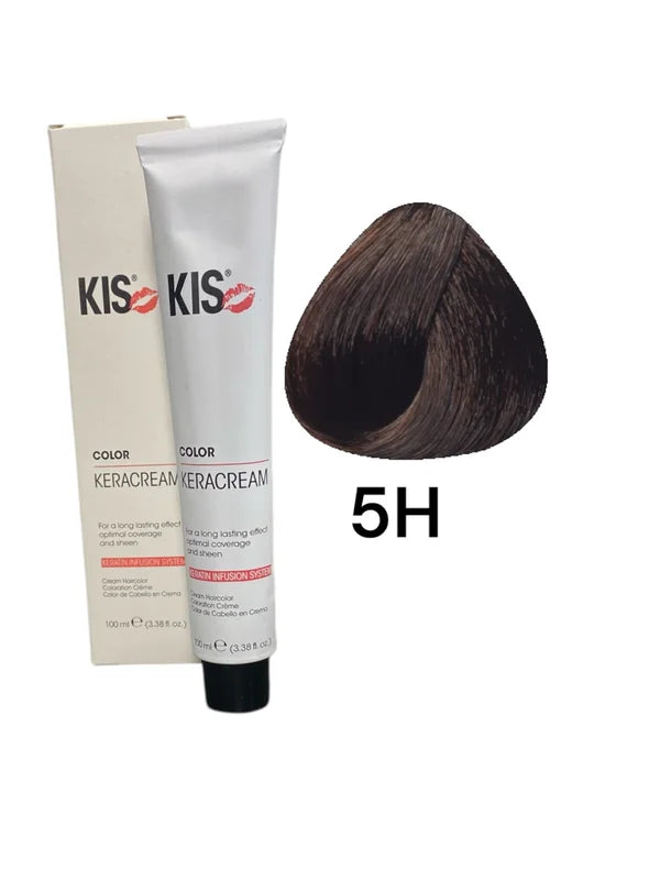 KIS 5.H - Light Hazelnut Brown KeraCream Color Hair Dye 100ml. kopen in Nederland