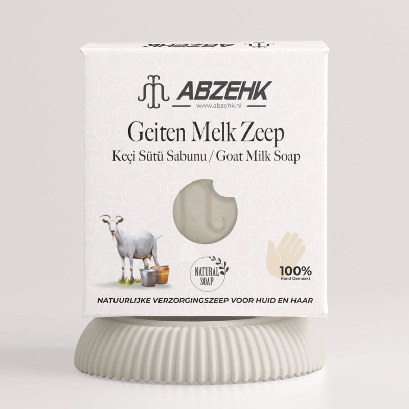Abzehk Bio natuurlijk Handzeep Blokzeep Geiten Melk zeep 125gr kopen in Nederland