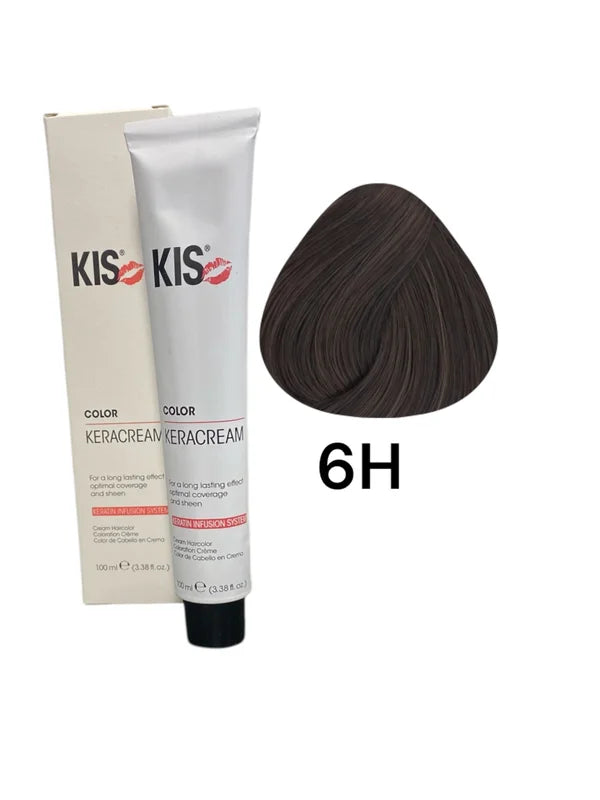 KIS 6.H - Teinture KeraCream couleur couleur Kera Blond noisette foncée 100 ml.