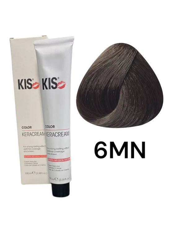 6.MN - Dark Matte Blonde Kis KeraCream Color Hair Dye 100ml.