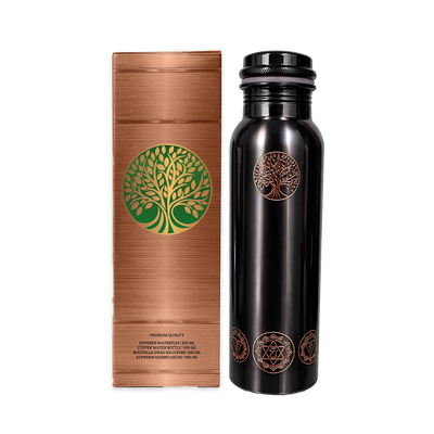 100% PUUR KOPEREN WATERFLES MYSTICAL | PREMIUM QUALITY | HANDGEMAAKT EN UNIEK | 950 ML | 350 G