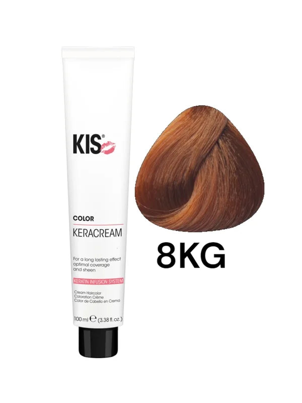 KIS 8KG - Light Copper Golden Blonde KeraCream Color Hair Dye 100ml. kopen in Nederland