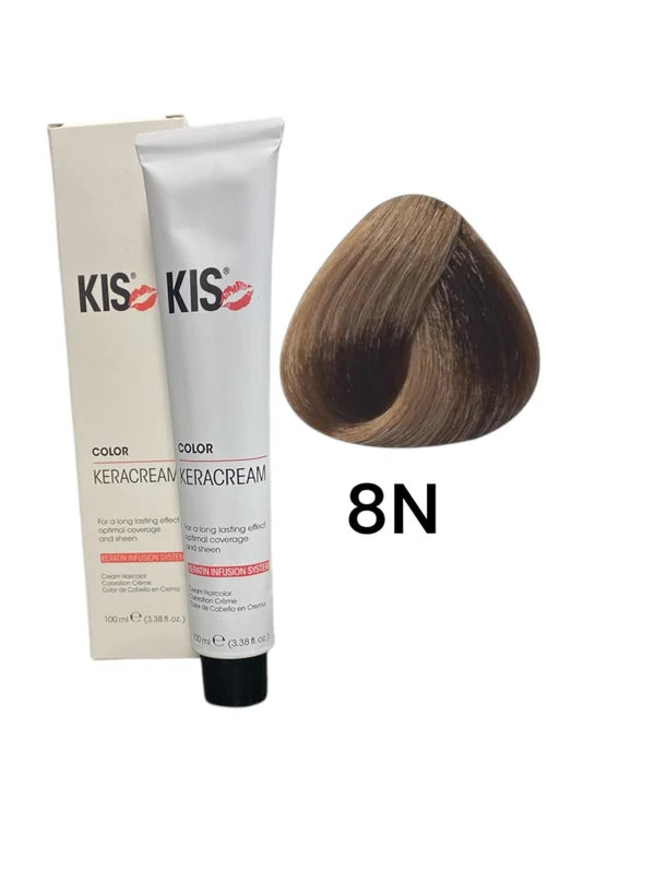 KIS 8N - Lysblond KeraCream Color Hårfarve 100ml. kopen in Nederland
