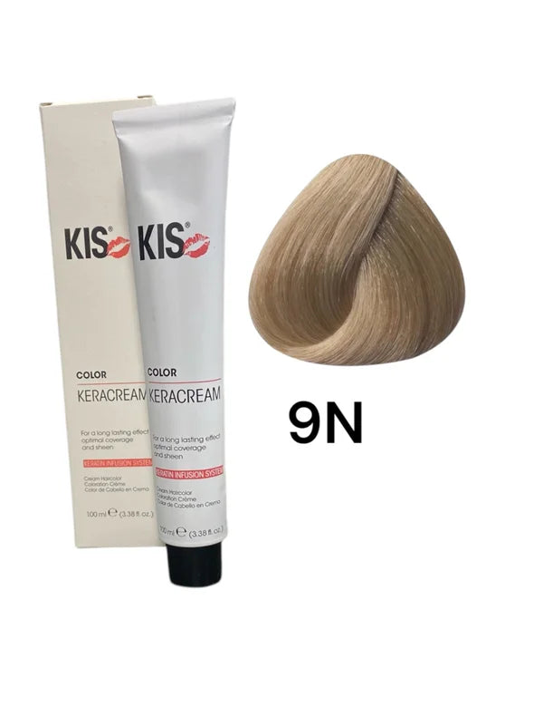 KIS 9N - Teinture très claire blonde KeraCream Color 100 ml.