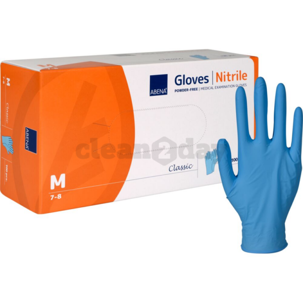 Abena nitril wegwerp huishoud handschoenen blauw Maat M - 100 Stuks kopen in Nederland
