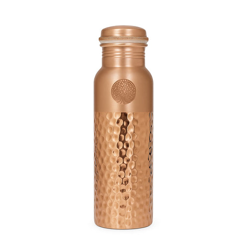 100% PUUR KOPEREN WATERFLES HAMMERED | PREMIUM QUALITY | HANDGEMAAKT EN UNIEK | 950 ML | 350 G