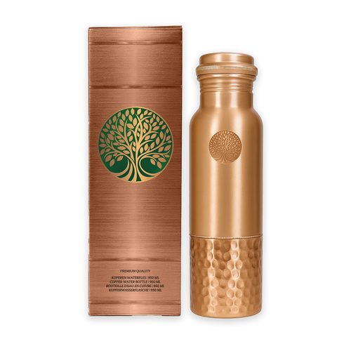 100% PUUR KOPEREN WATERFLES SEQUENCE | PREMIUM QUALITY | HANDGEMAAKT EN UNIEK | 950 ML | 350 G