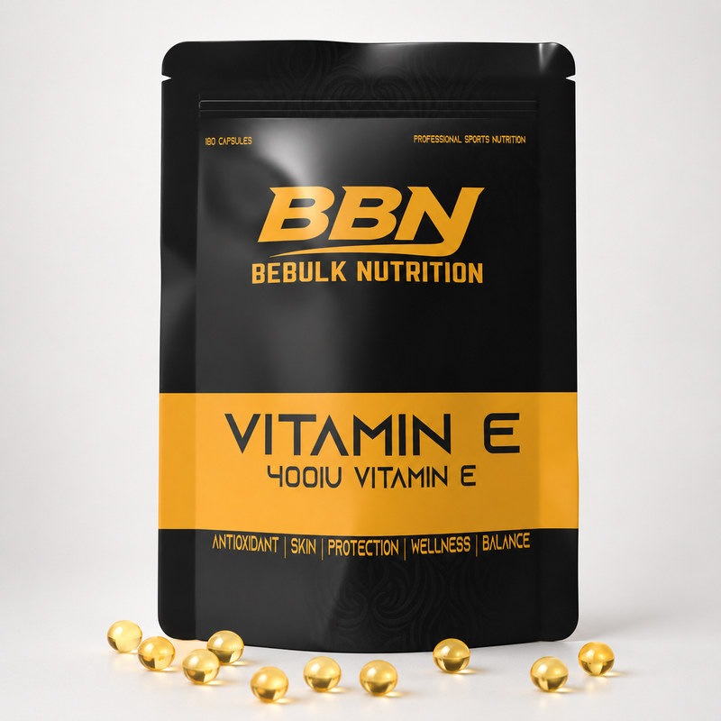 Vitamin E 400 IU – Bløde kapsler – BeBulk Nutrition - 100% Halal Cosmetica