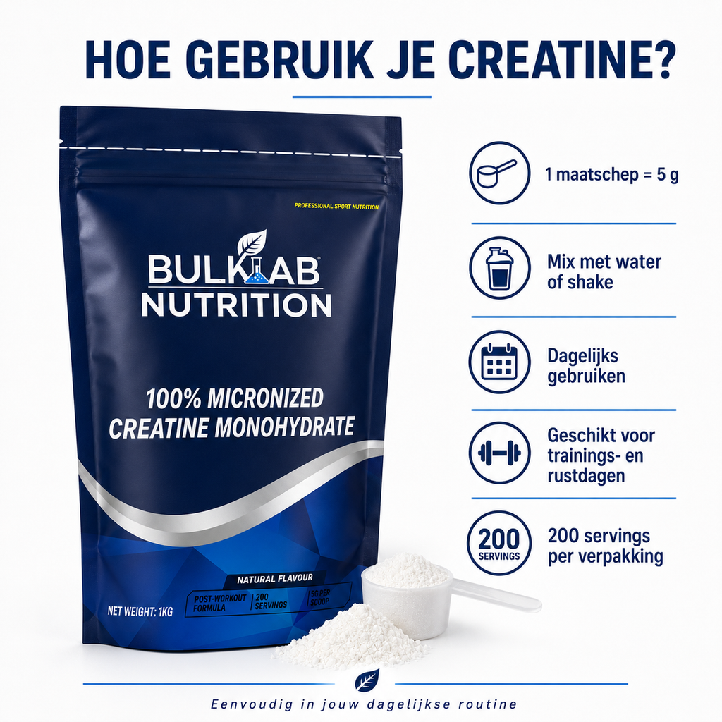 100% kreatin monohydraat mikroniseret - BulkLab Nutrition
