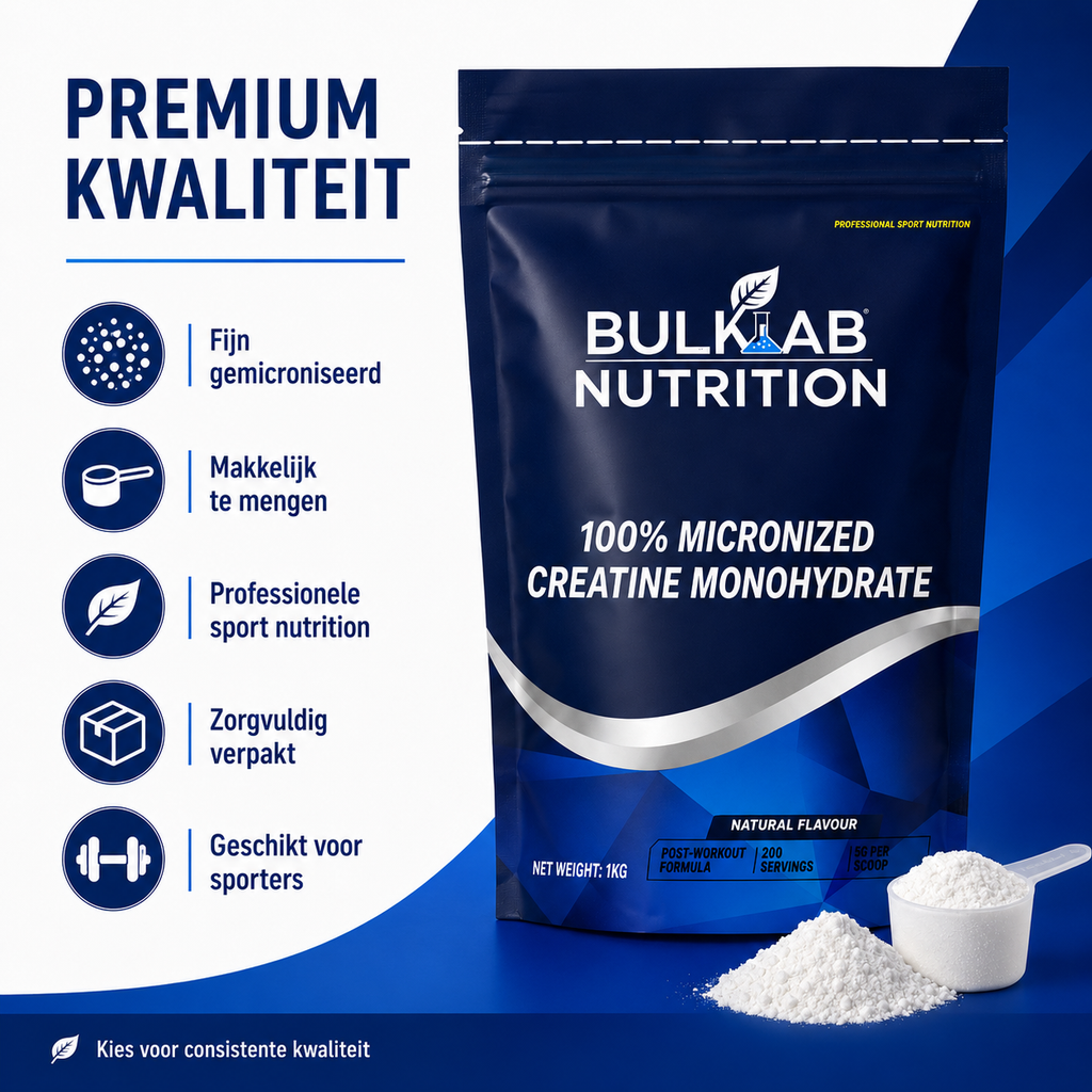 100% kreatin monohydraat mikroniseret - BulkLab Nutrition