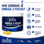 Omega 3 Fokus: EPA 100mg / DHA 500mg – BulkLab Nutrition - Afbeelding 3