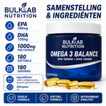 Omega 3 Balance EPA 180mg / DHA 120mg – BulkLab Nutrición - Afbeelding 4