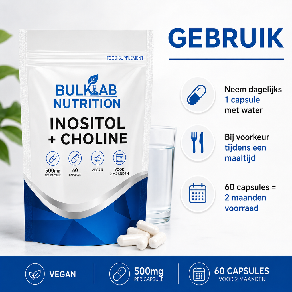 Inositol + Cholin - Kapsler - BulkLab Nutrition