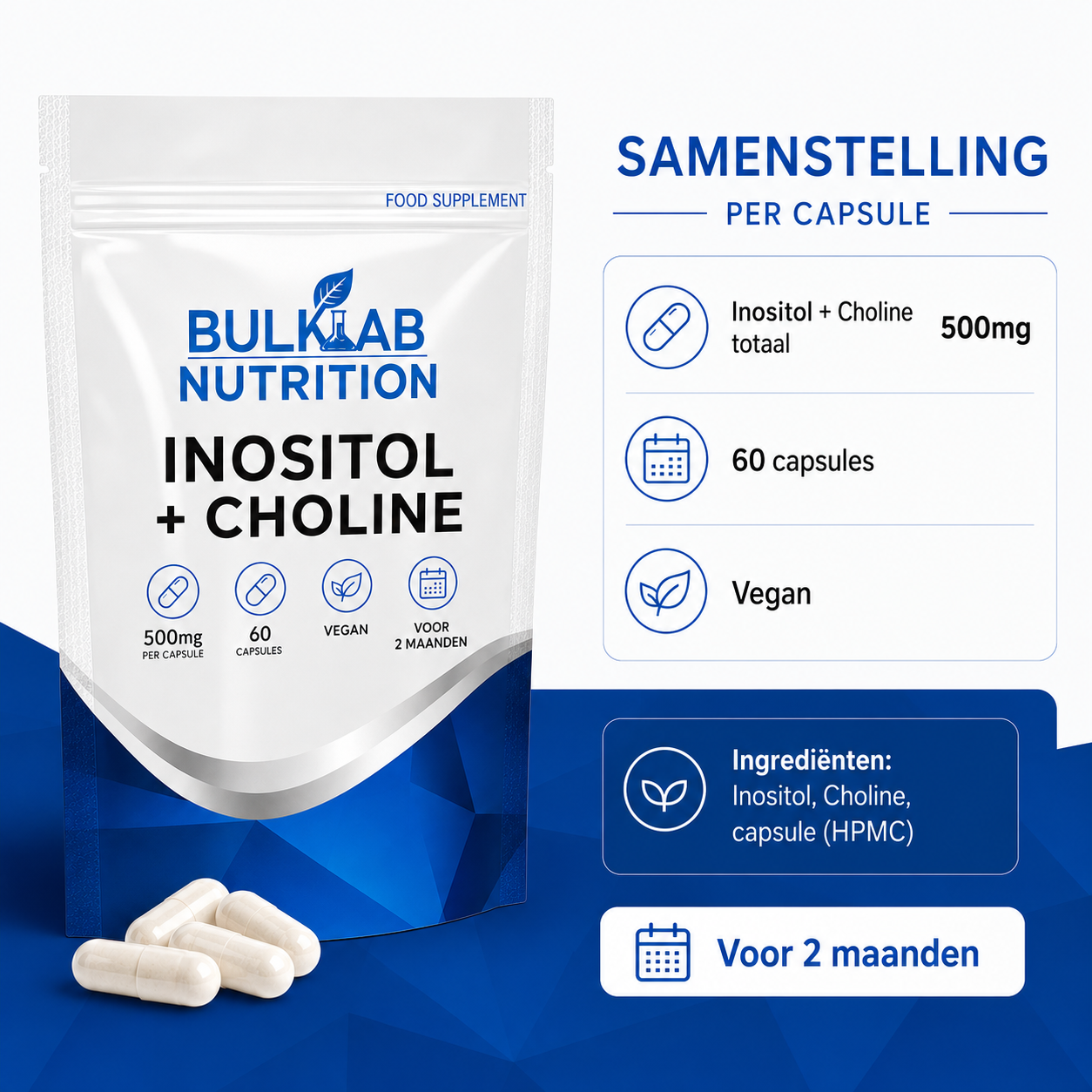 Inositol + Choline - Capsules - BulkLab Nutrition