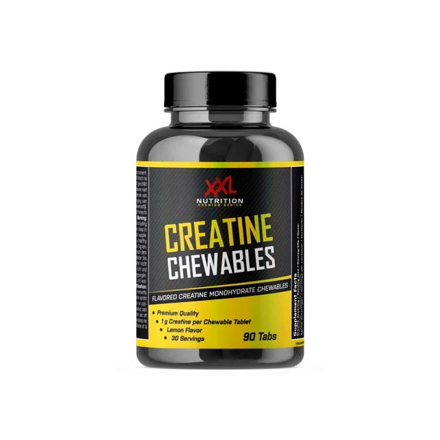 Creatine Monohydrate - 1000 mg - 90 chewable tablets - XXL Nutrition - 100% Halal Cosmetica