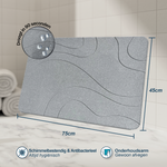 Tappetino da bagno XL Diatomity - Asciugatura Naturale e Rapida - Igienico - Antimuffa e Elegante 75x45cm afbeelding 3