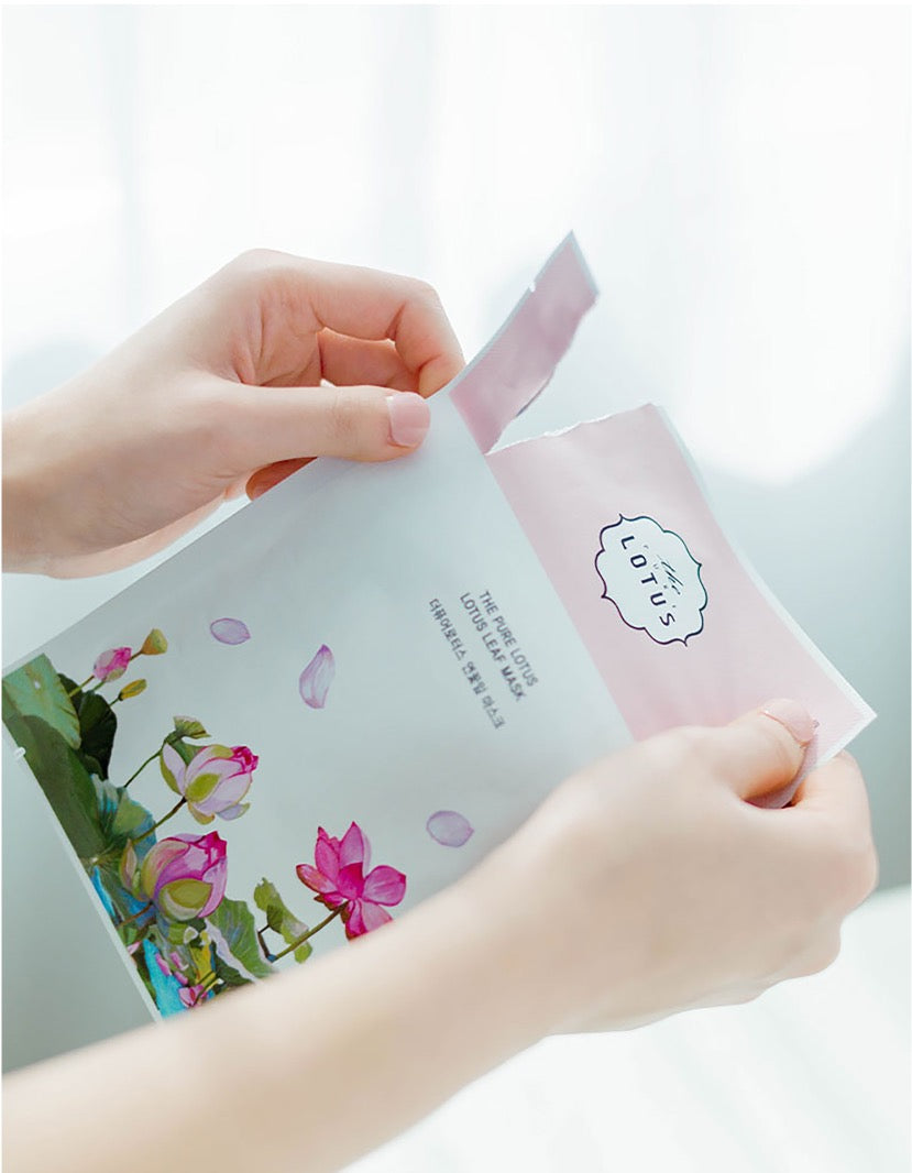 Pure Lotus Vegan Leaf mask Wrinkle treatment (5pcs)
