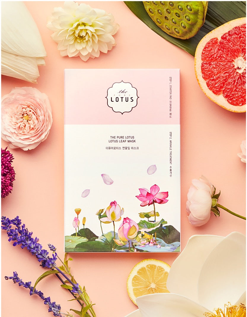 Pure Lotus Vegan Leaf mask Wrinkle treatment (5pcs)