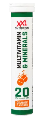 Multivitaminer & Mineraler - 20 brusetabletter - XXL Nutrition - 100% Halal Cosmetica