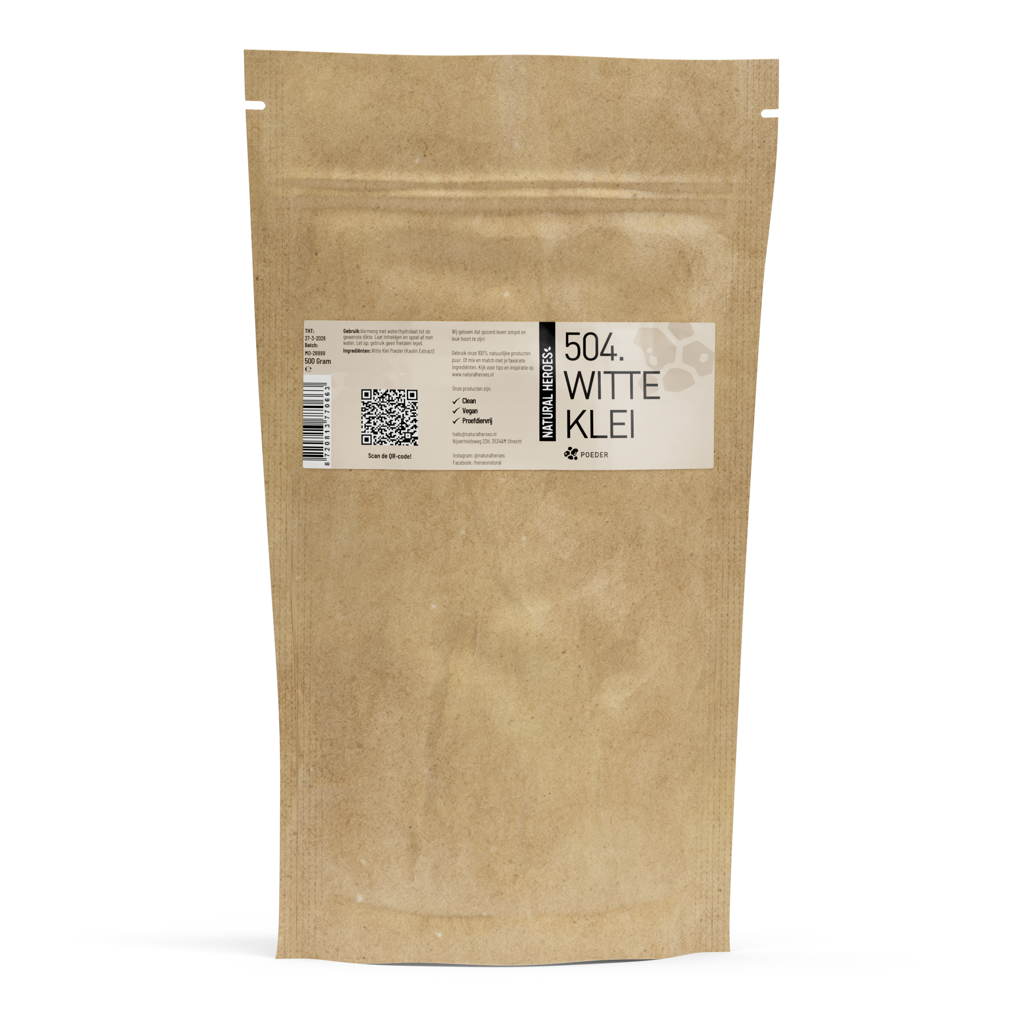 Weißes Tonpulver (Kaolin)