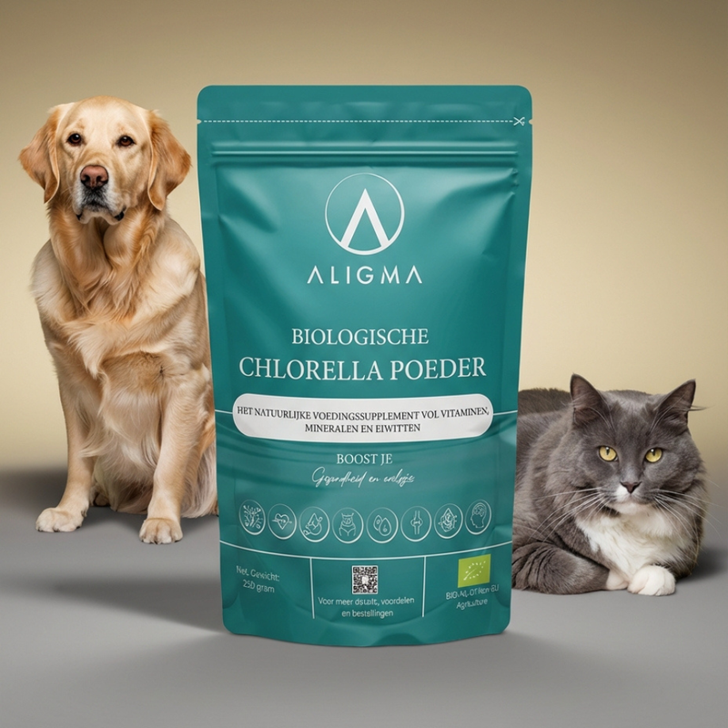 Biologische Chlorella poeder voor dieren 250 gram kopen in Nederland