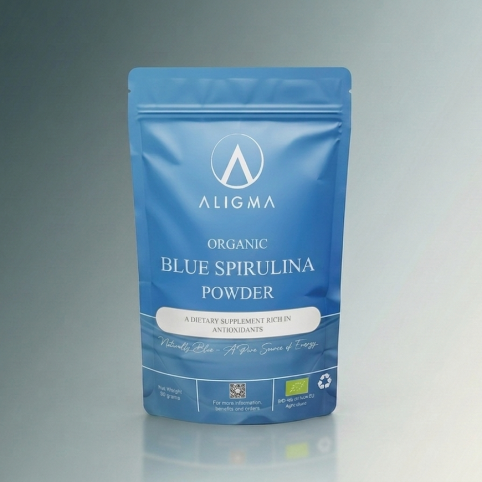 Økologisk Blå Spirulina-pulver 75 gram