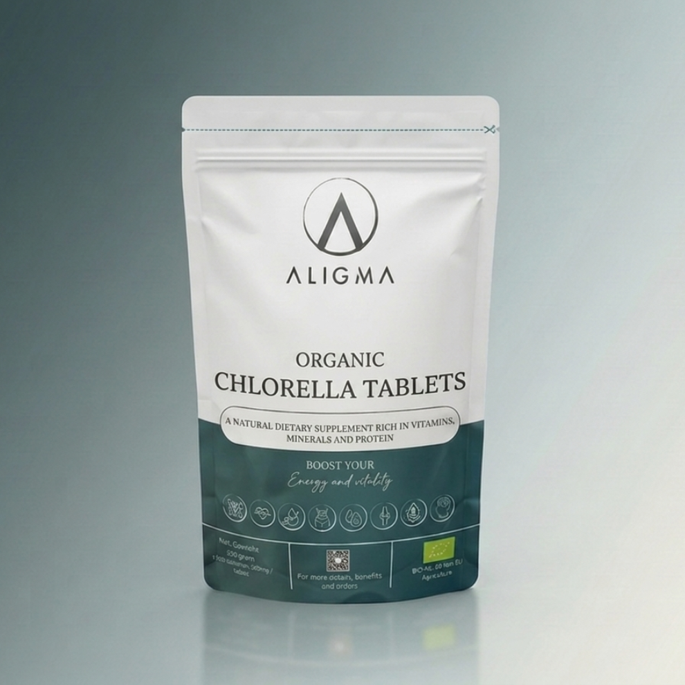 Økologiske Chlorella-tabletter 500 stykker - (500 mg pr. tablet)