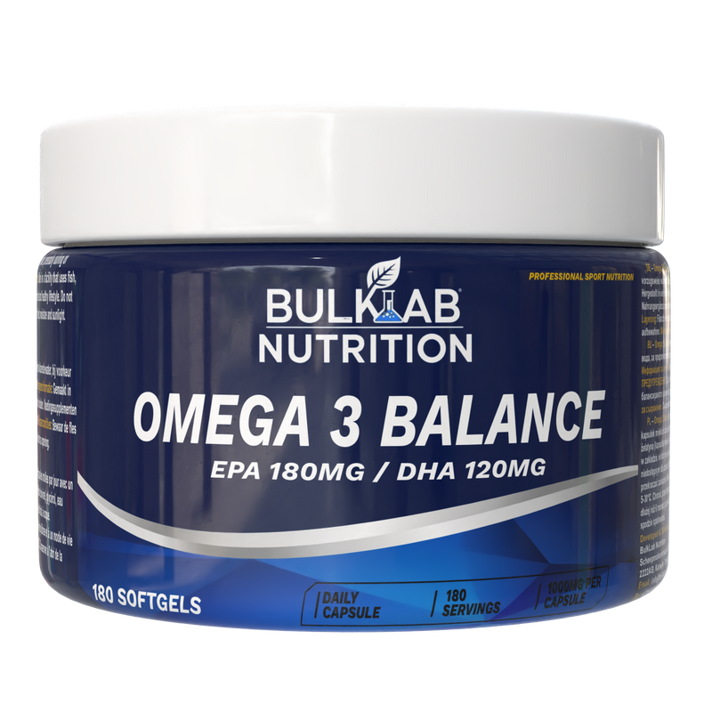 Omega 3 Balance EPA 180mg / DHA 120mg – BulkLab Nutrición - 100% Halal Cosmetica