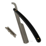 FNX PREMIUM Classico Rasoio Aperto -Supporto per Rasoio PROFESSIONALE DRITTO Rasoio Nero afbeelding 1