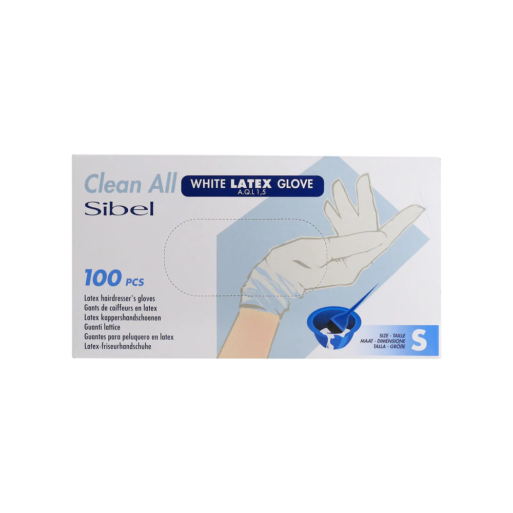 Sibel Handschoenen LATEX S wit 100 stuks