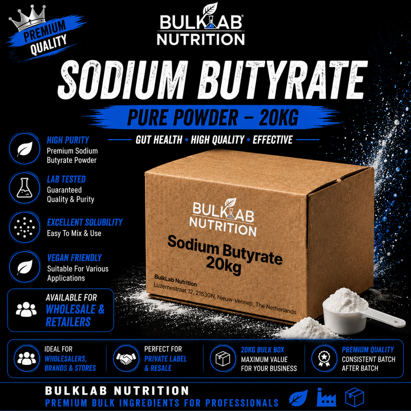 Natriumbutyrat – Bulkpulver – BulkLab Nutrition - 100% Halal Cosmetica