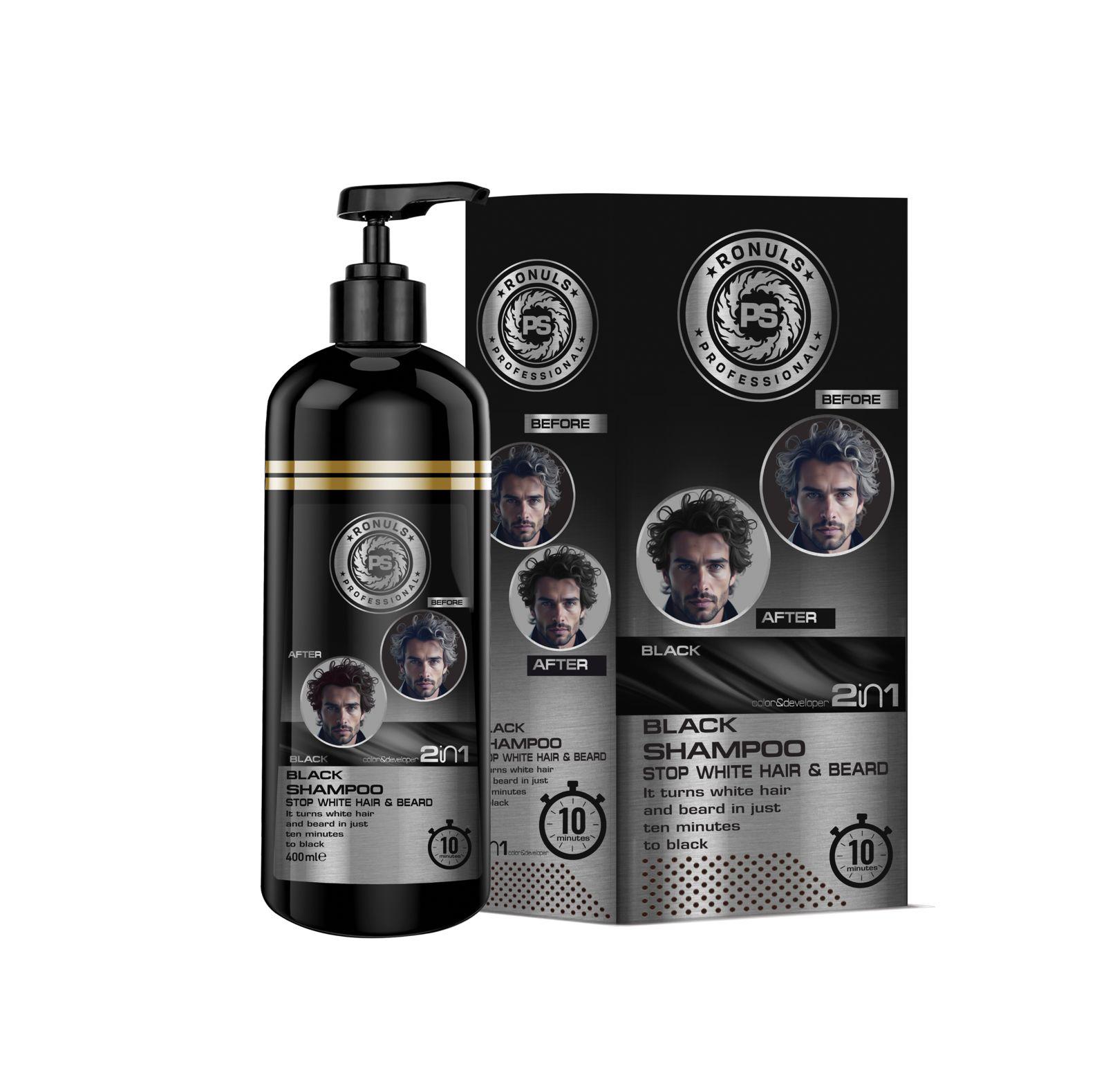 Ronuls Professionele haarkleur shampoo Zwarte shampoo 300 ml