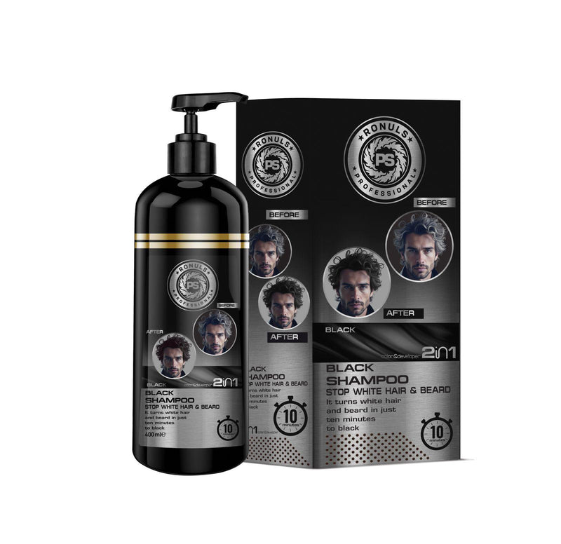 Ronuls Professionelle Haarfarbe Haarfarbenshampoo Schwarze Shampoo 300 ml kopen in Nederland