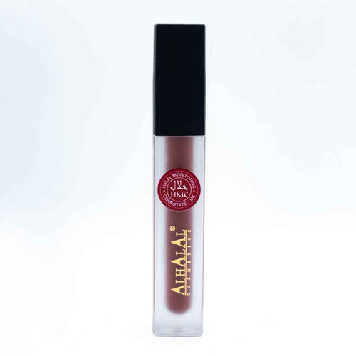 Alhalal cosmetics liquid lipstick in de kleur beige Beige Lipgloss met matte afwerking