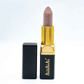 Alhalal cosmetics bruine lippenstift in velvet finish met gouden en zwarte huls