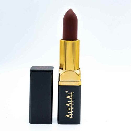 Køb Alhalal cosmetics velvet læbestift i dyb rød halal læbestift